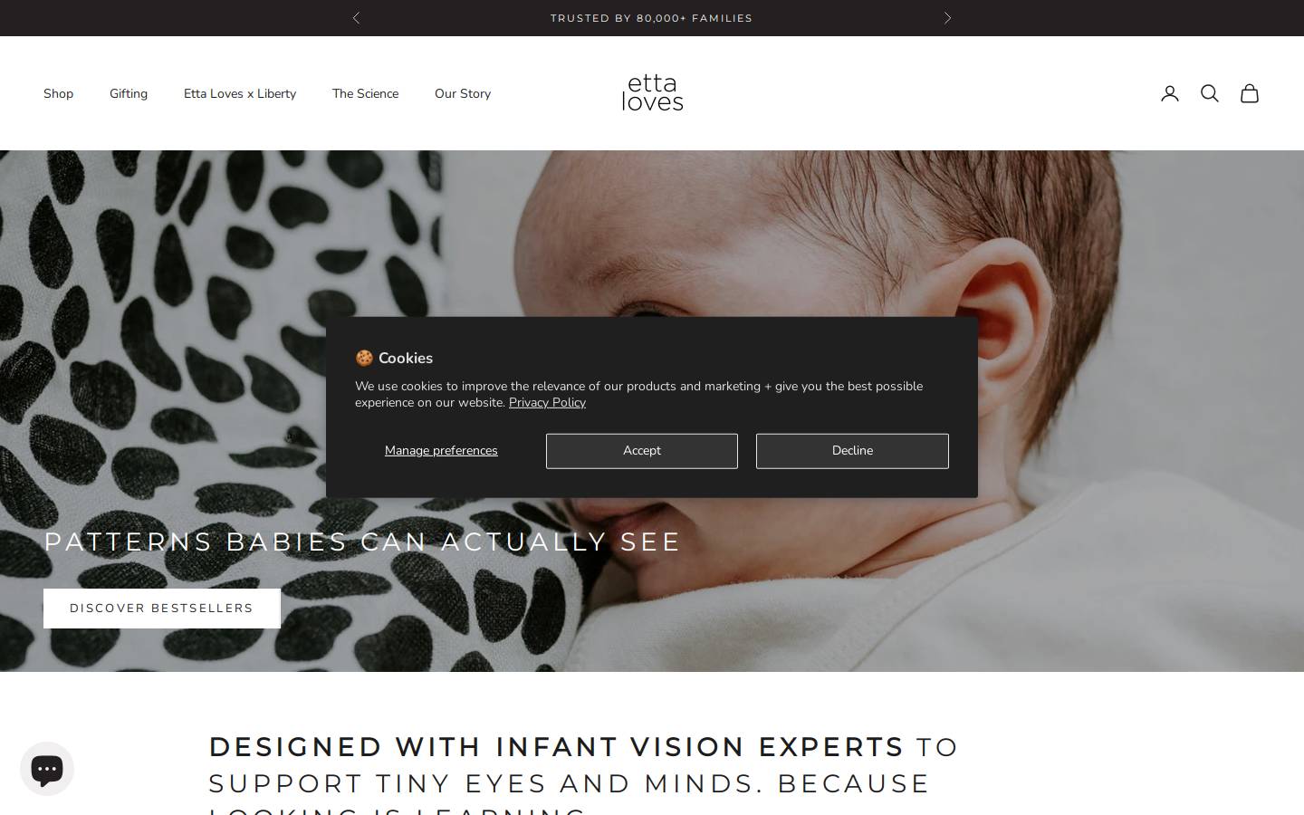 Ettaloves homepage screenshot
