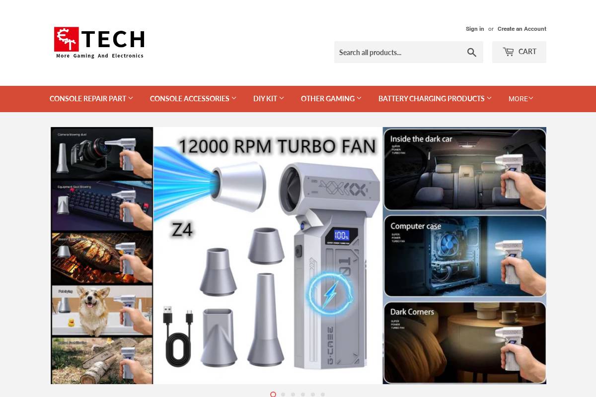 ettech.co.nz homepage screenshot