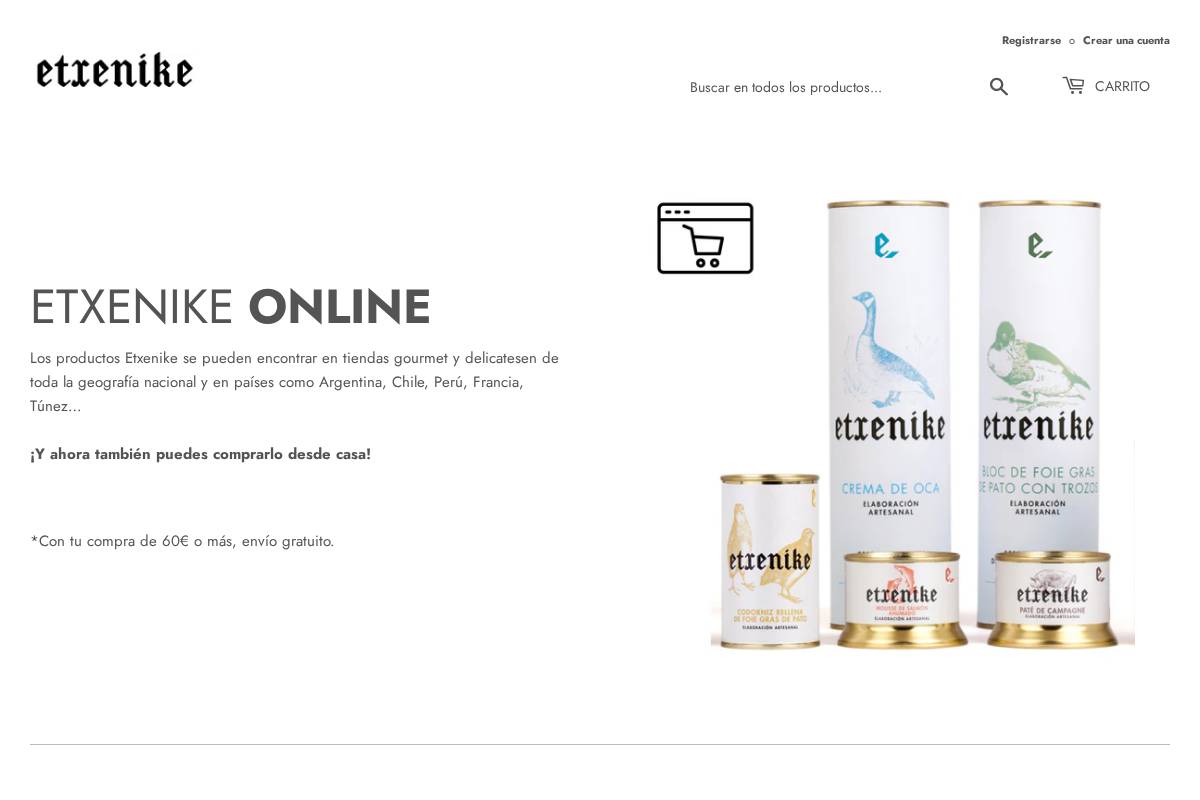 etxenikeonline.com homepage screenshot