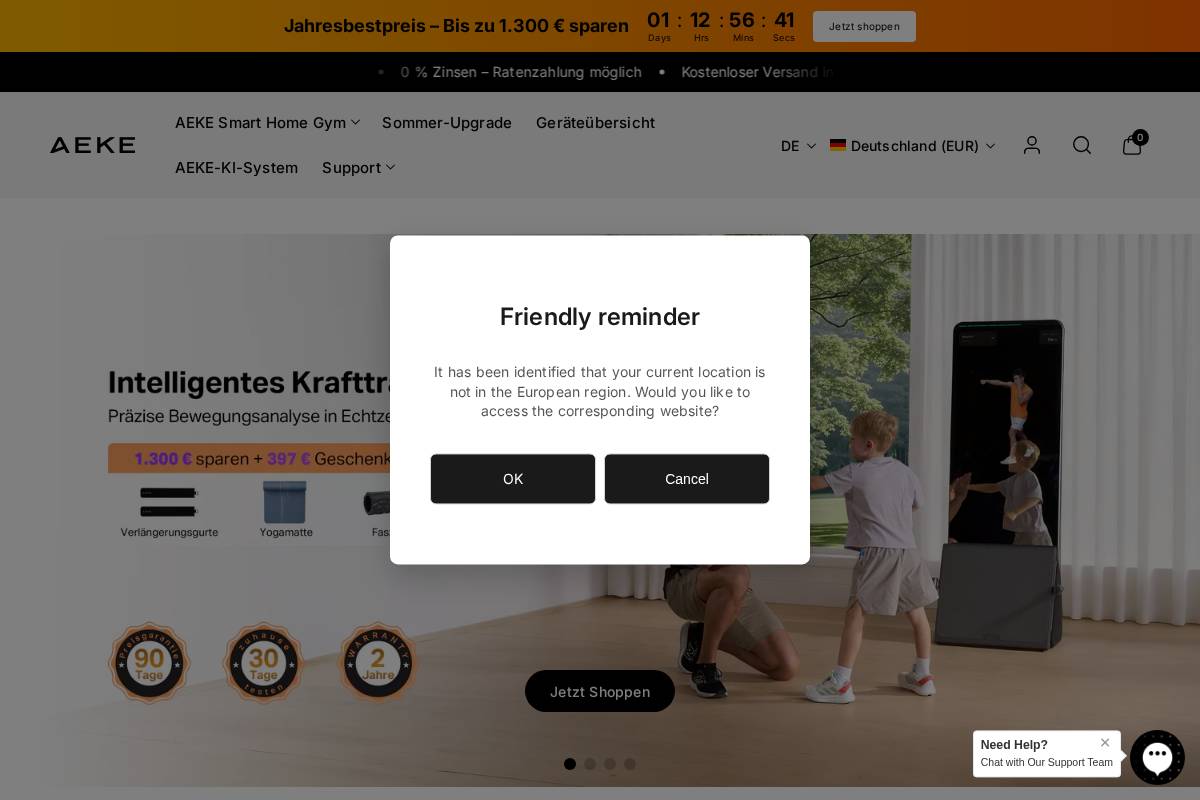 eu.aeke.com homepage screenshot