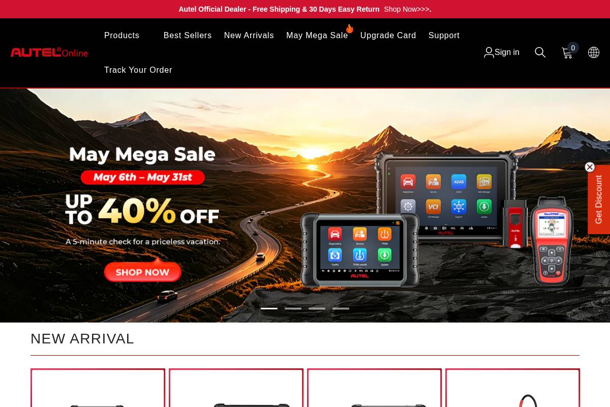 eu.autelonline.com homepage screenshot