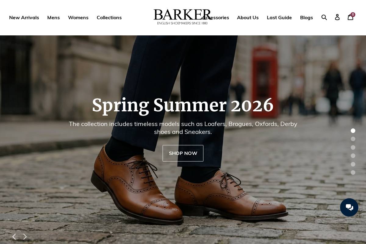 eu.barkershoes.com homepage screenshot
