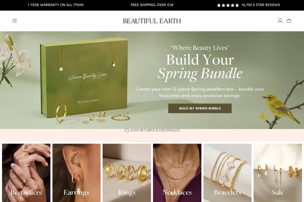 Eu Beautifulearthboutique homepage screenshot