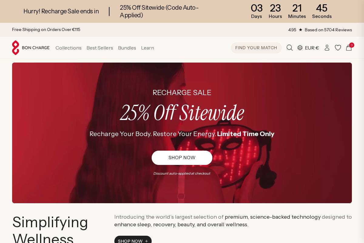 eu.boncharge.com homepage screenshot