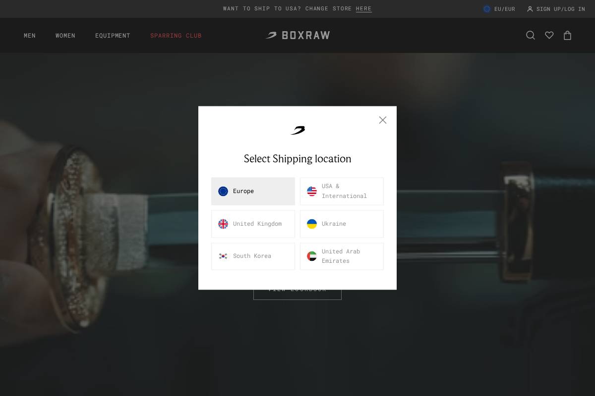 BOXRAW homepage screenshot
