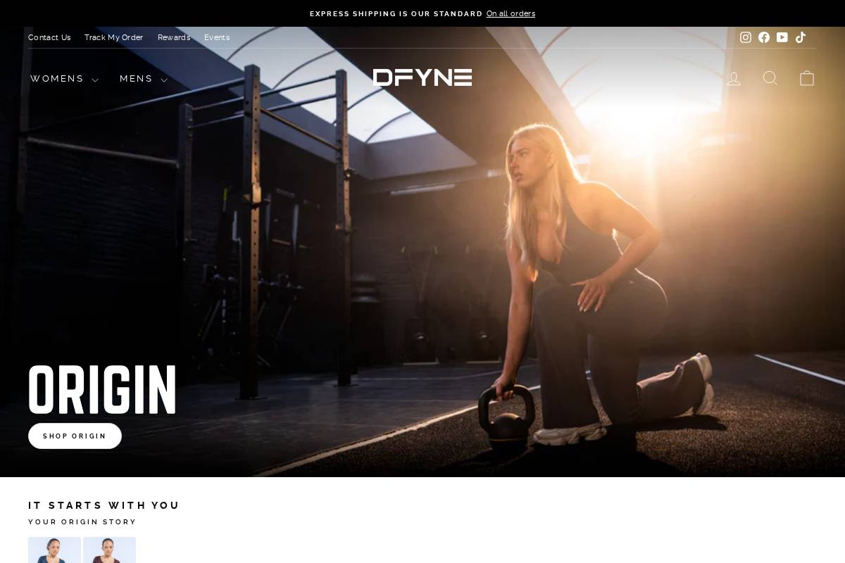 Eu Dfyne homepage screenshot