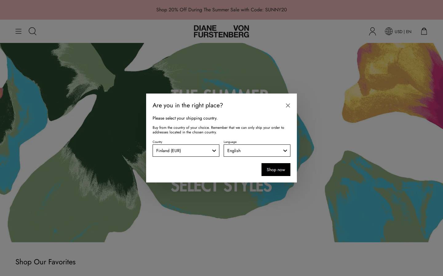 eu.dvf.com homepage screenshot