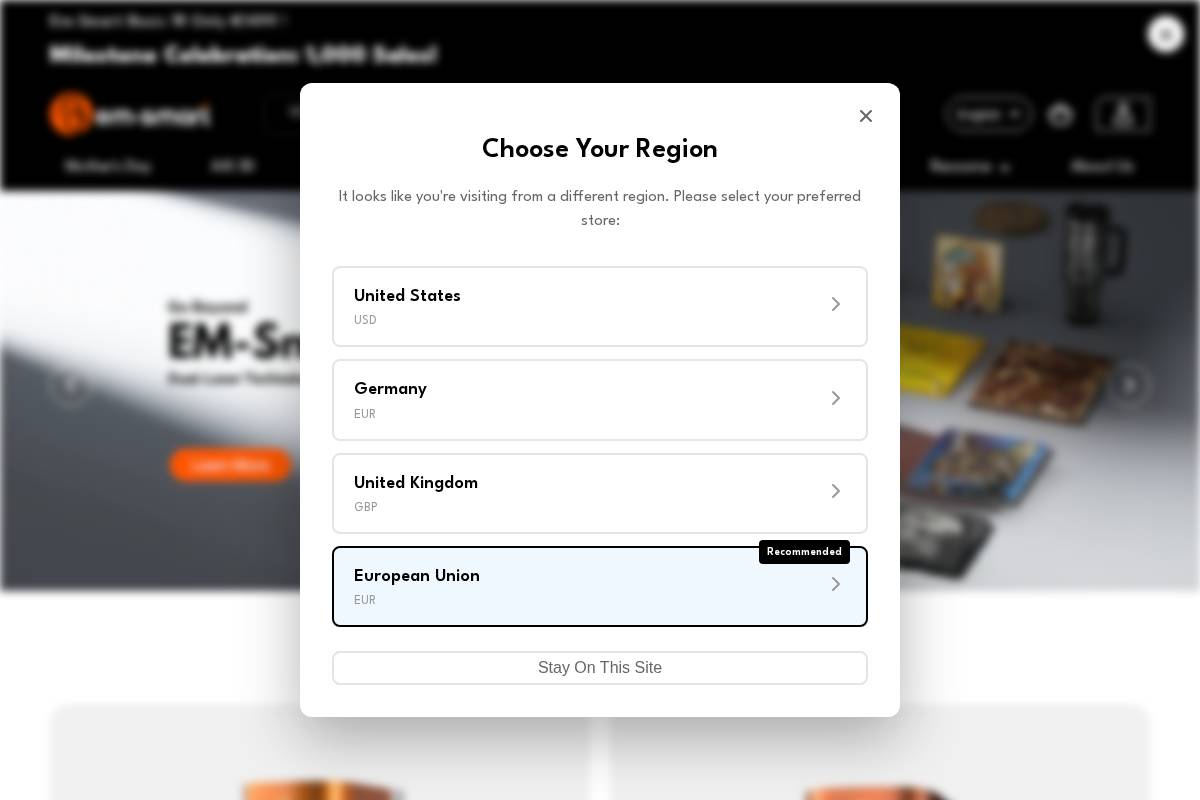 eu.em-smart.com homepage screenshot