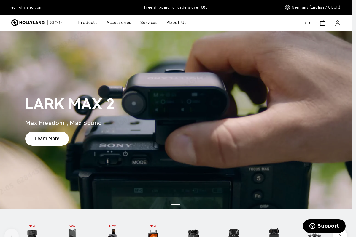 Eu Hollyland homepage screenshot