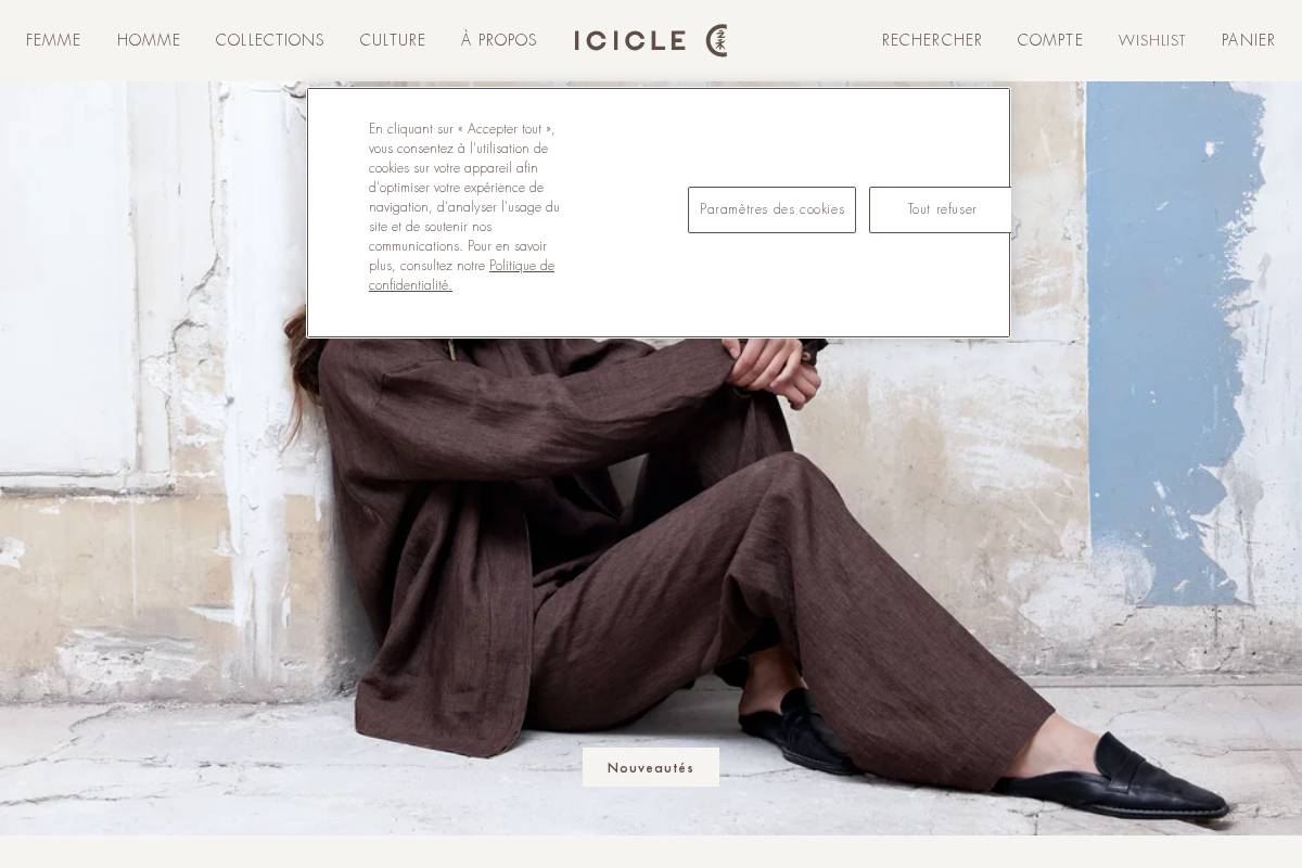 eu.icicle.com homepage screenshot