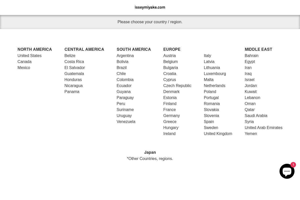 eu.isseymiyake.com homepage screenshot