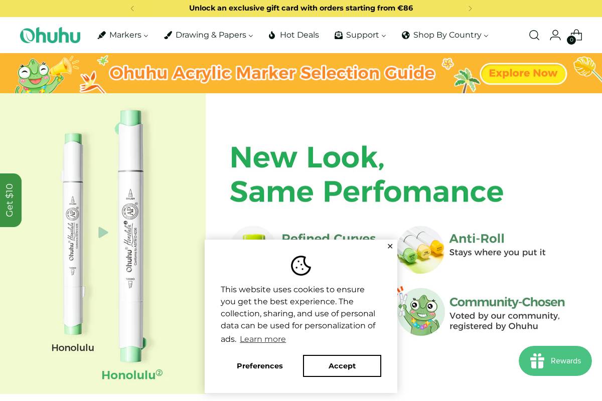 Eu Ohuhu homepage screenshot