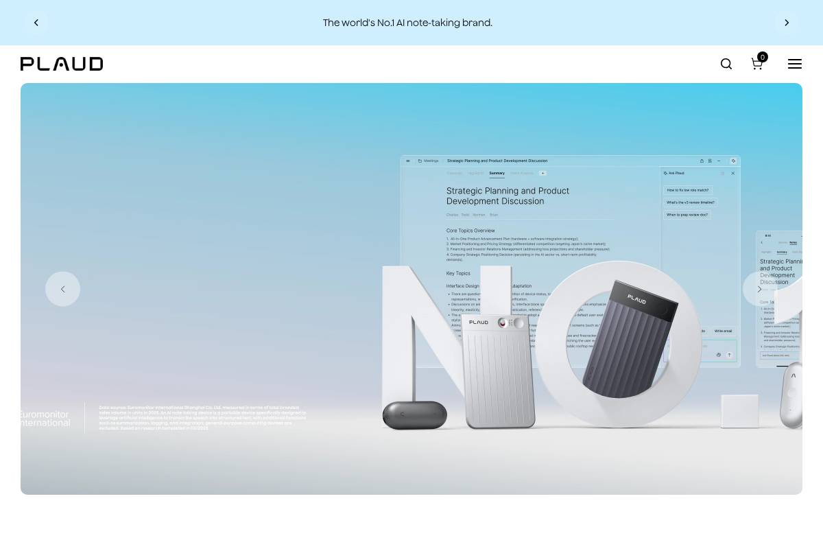 eu.plaud.ai homepage screenshot