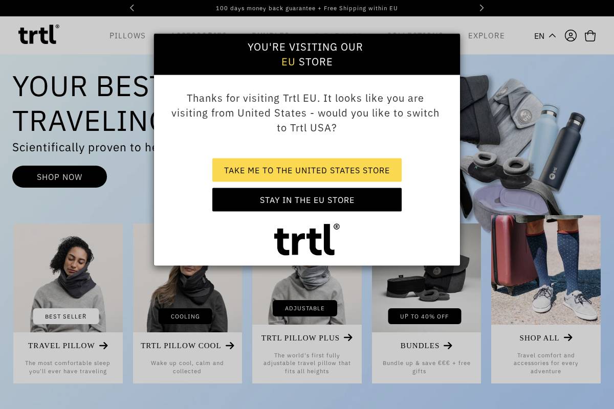 Trtl Travel homepage screenshot