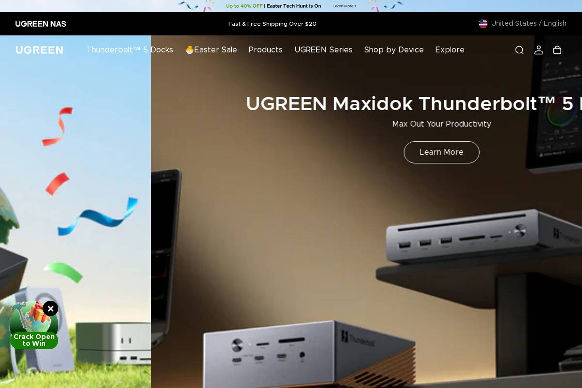 Eu Ugreen homepage screenshot