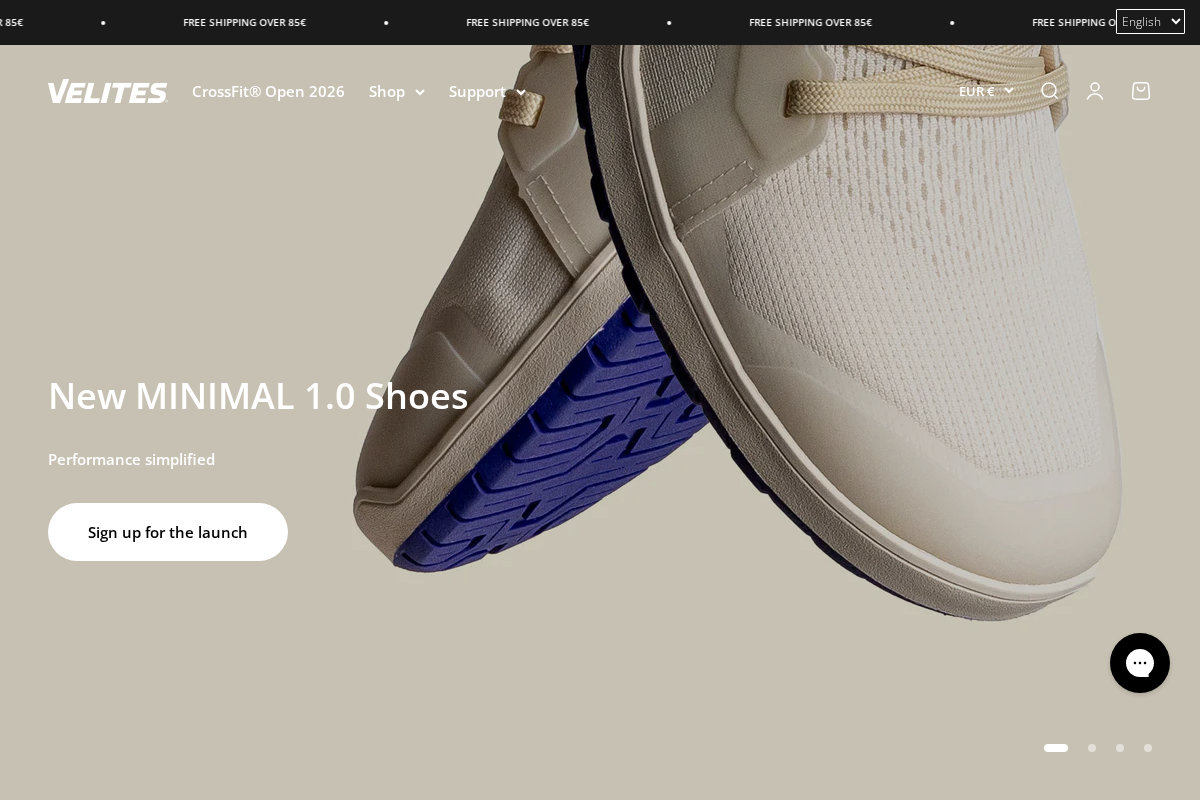 Velites Sport homepage screenshot