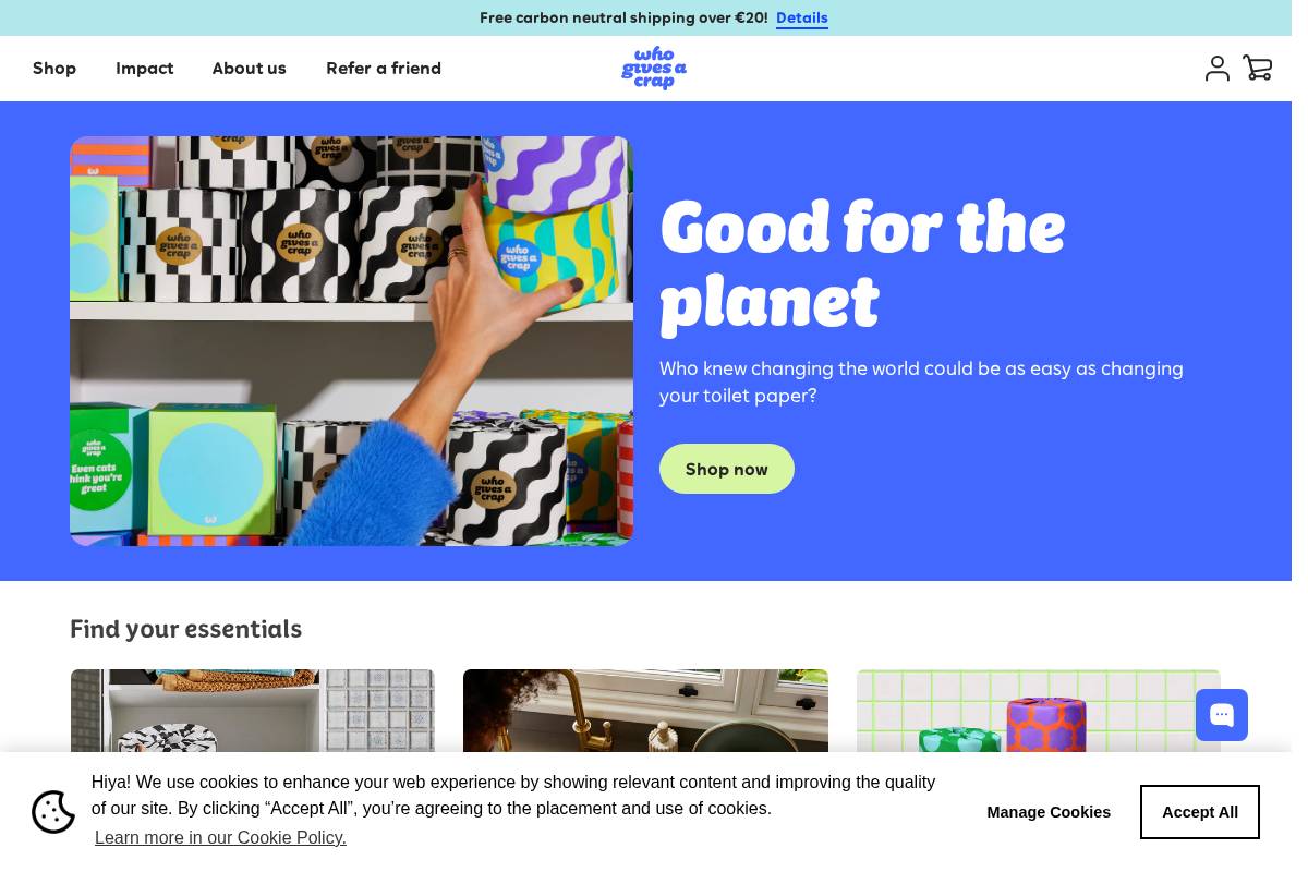 Who Gives A Crap homepage screenshot