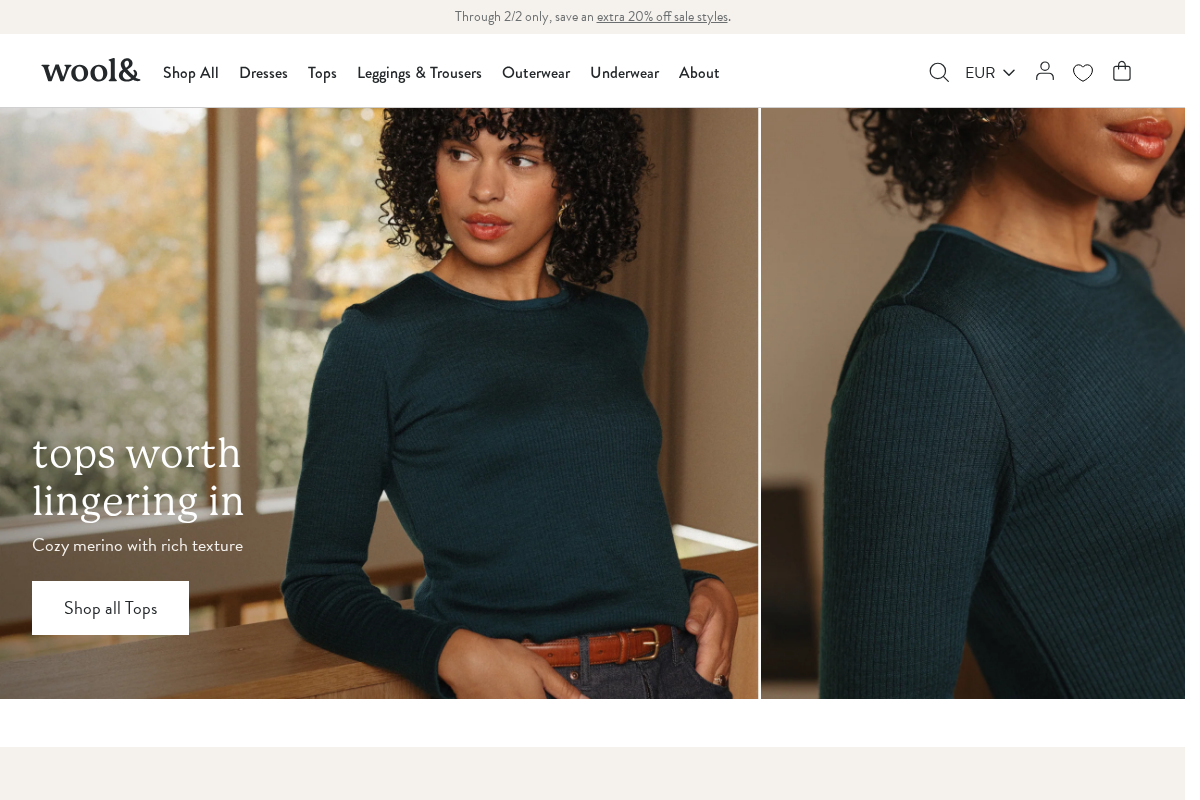 eu.wooland.com homepage screenshot