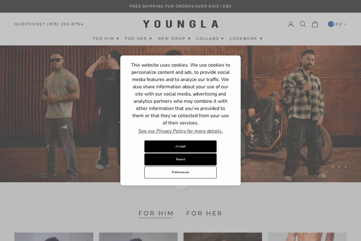 Eu Youngla homepage screenshot