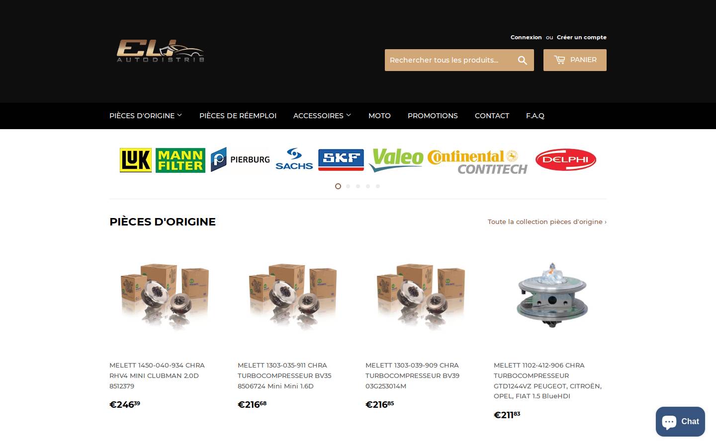 euautodistrib.fr homepage screenshot