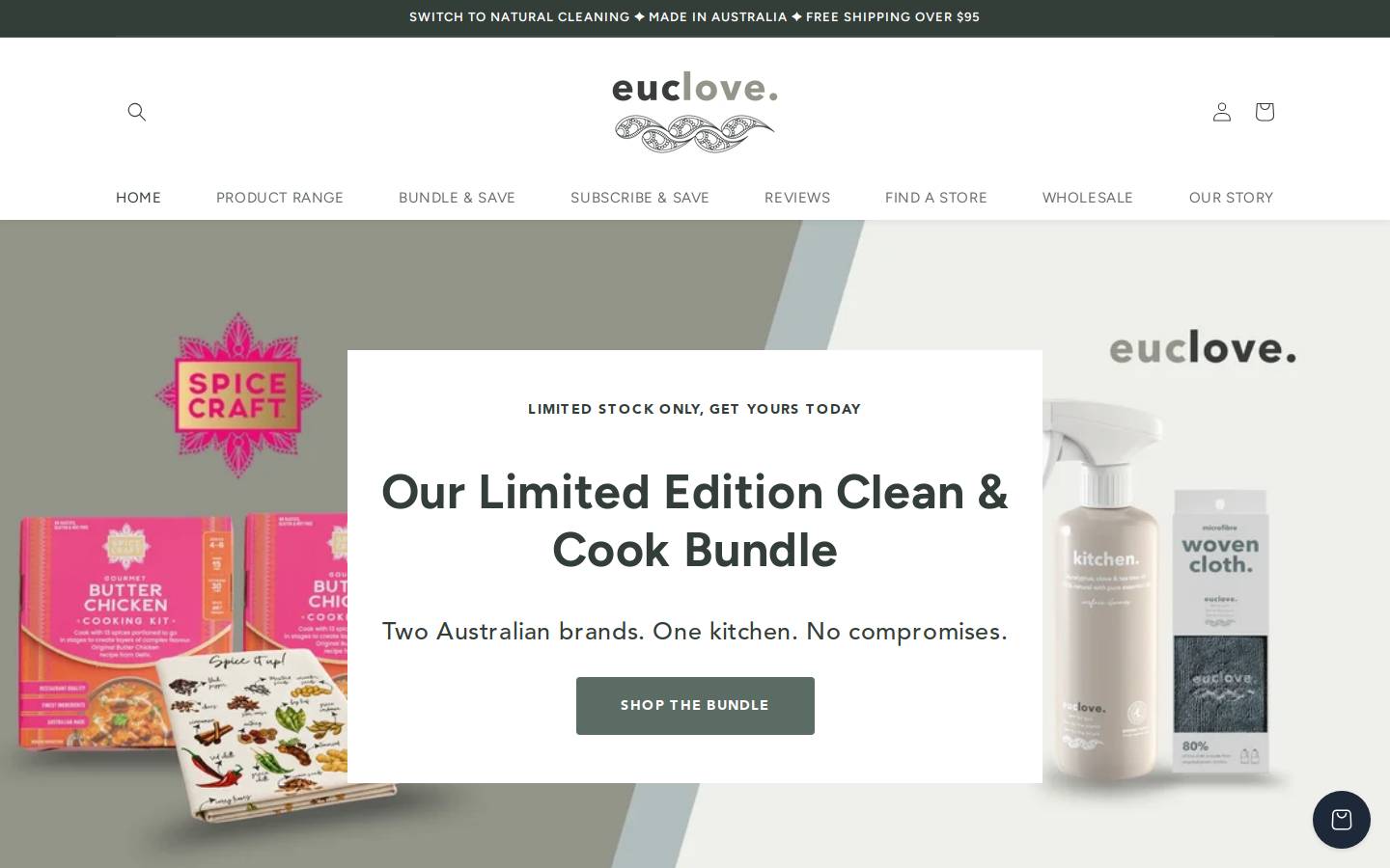 Euclove Clean homepage screenshot