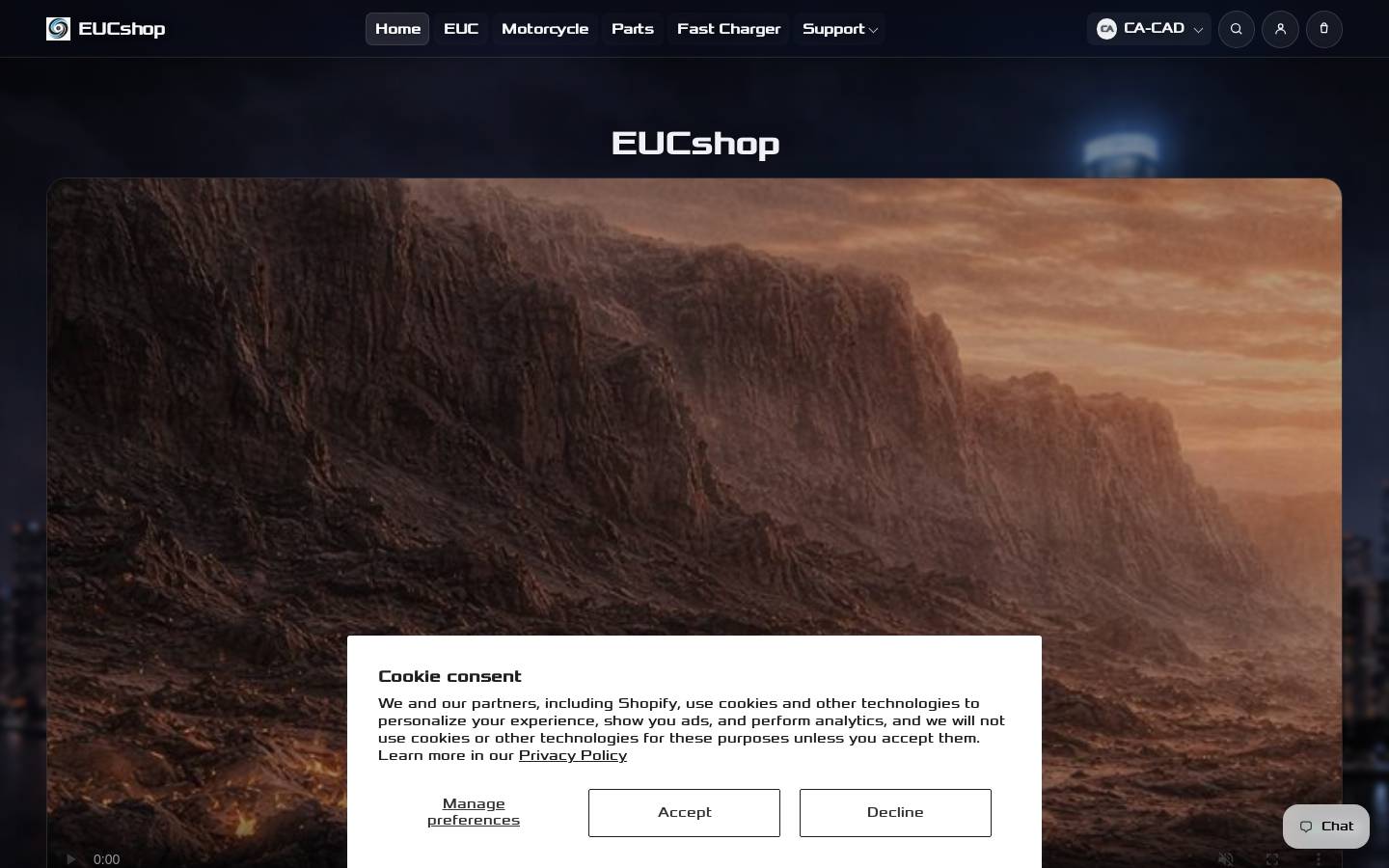 eucway.com homepage screenshot