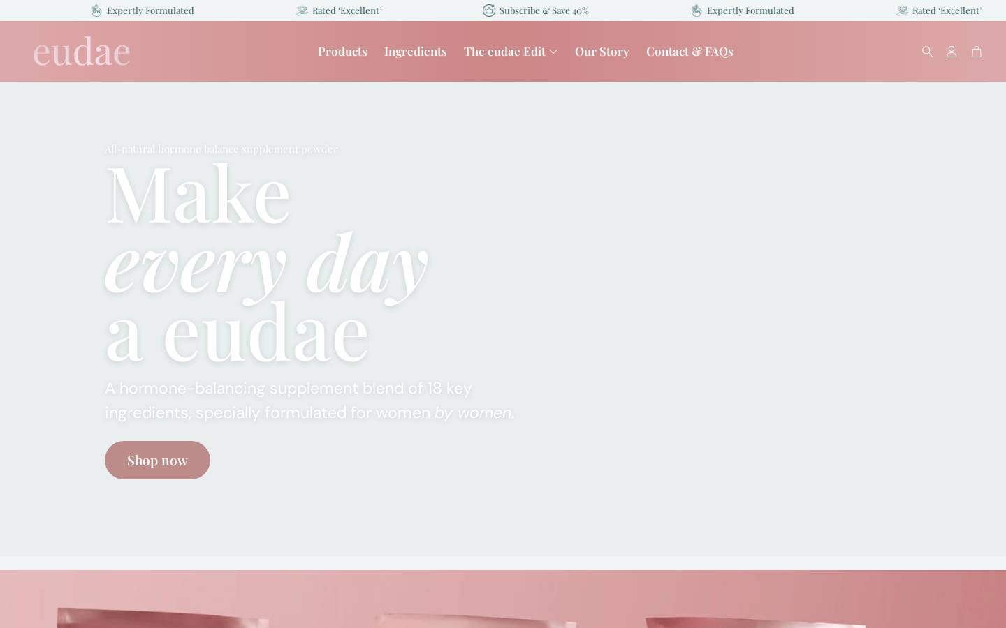 eudae Health homepage screenshot