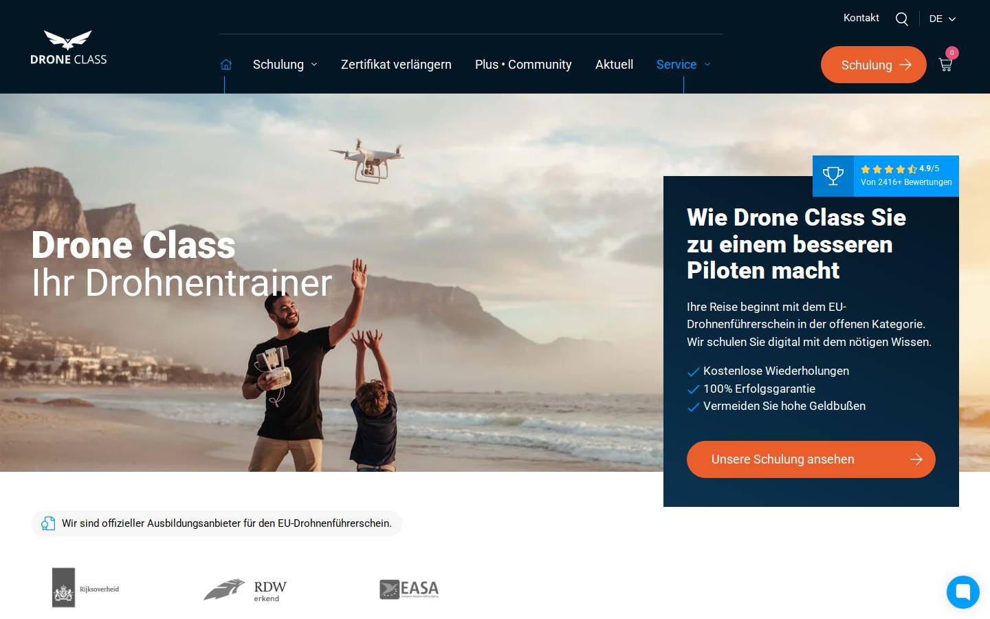eudrohnenpruefung.de homepage screenshot