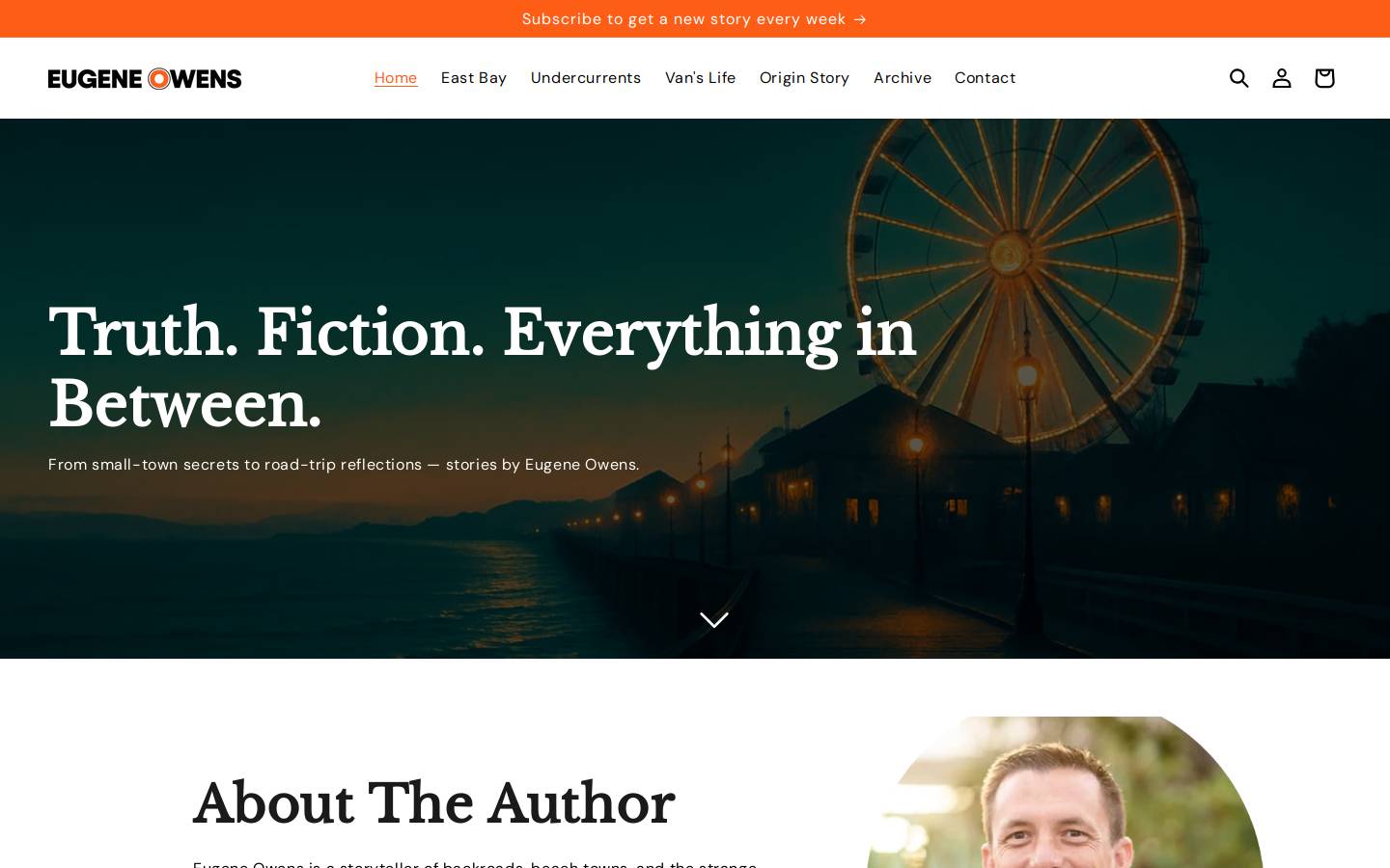 eugeneowens.com homepage screenshot