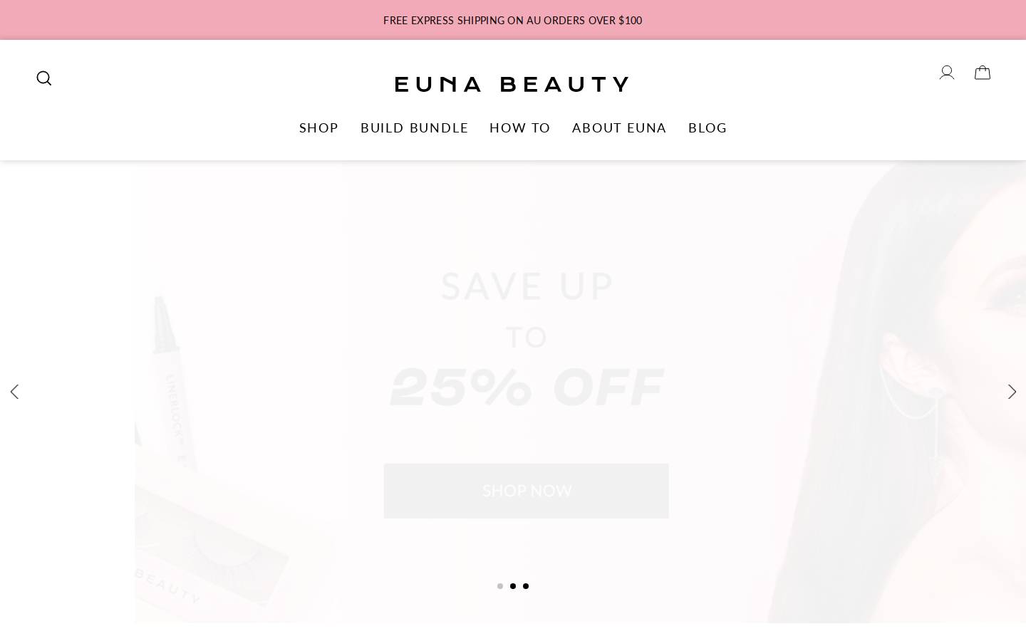 eunabeauty.com homepage screenshot