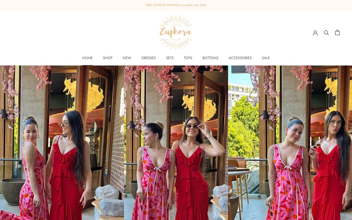 euphoraboutique.com homepage screenshot