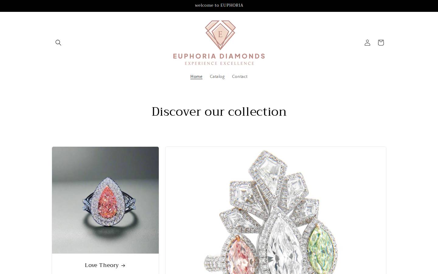 euphoriadiamonds.com homepage screenshot