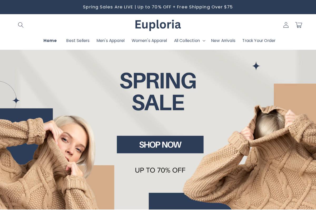 Euploria homepage screenshot