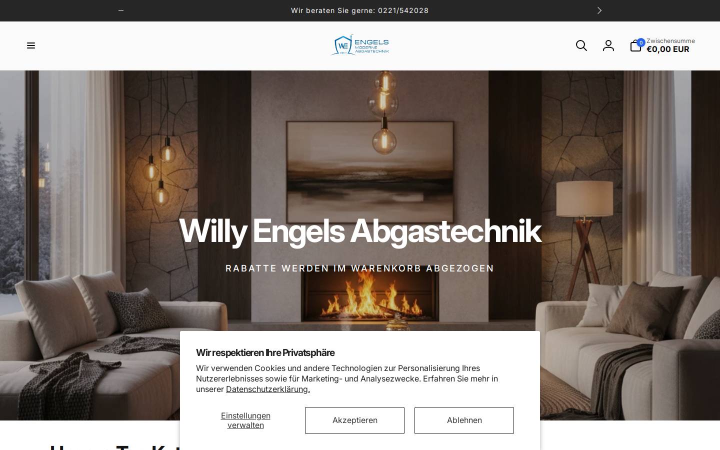 euro-schornstein.de homepage screenshot