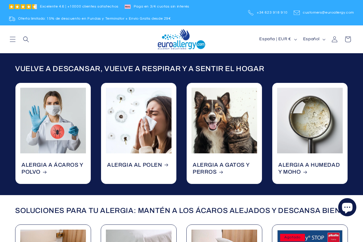 EuroAllergy homepage screenshot