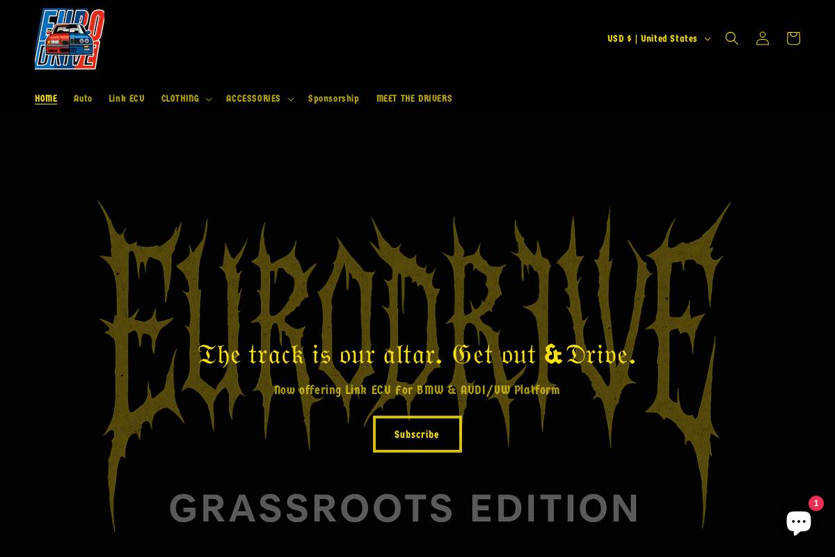 eurodriveauto.com homepage screenshot