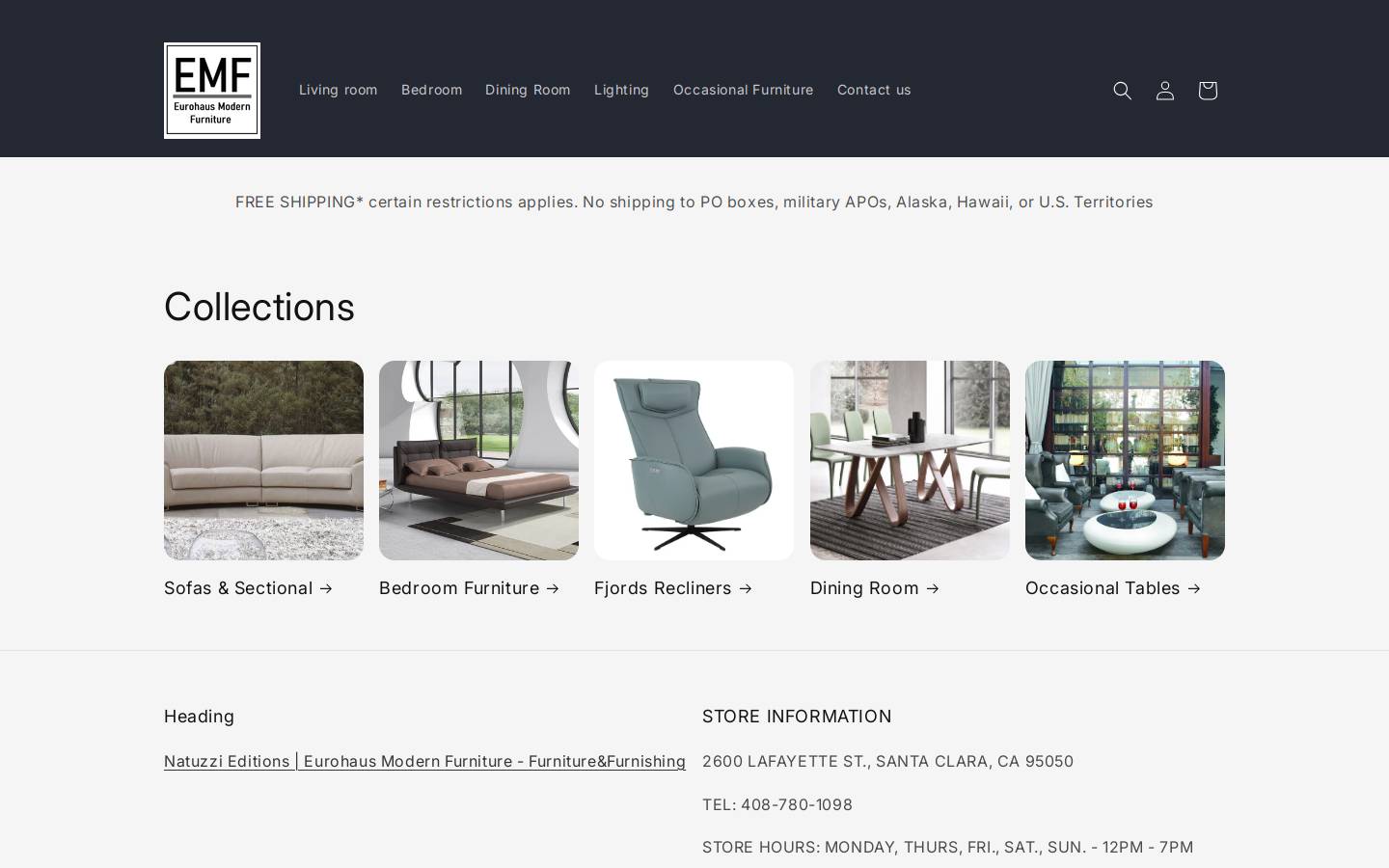 eurohausfurniture.com homepage screenshot