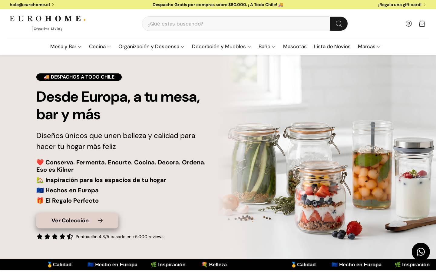 eurohome.cl homepage screenshot