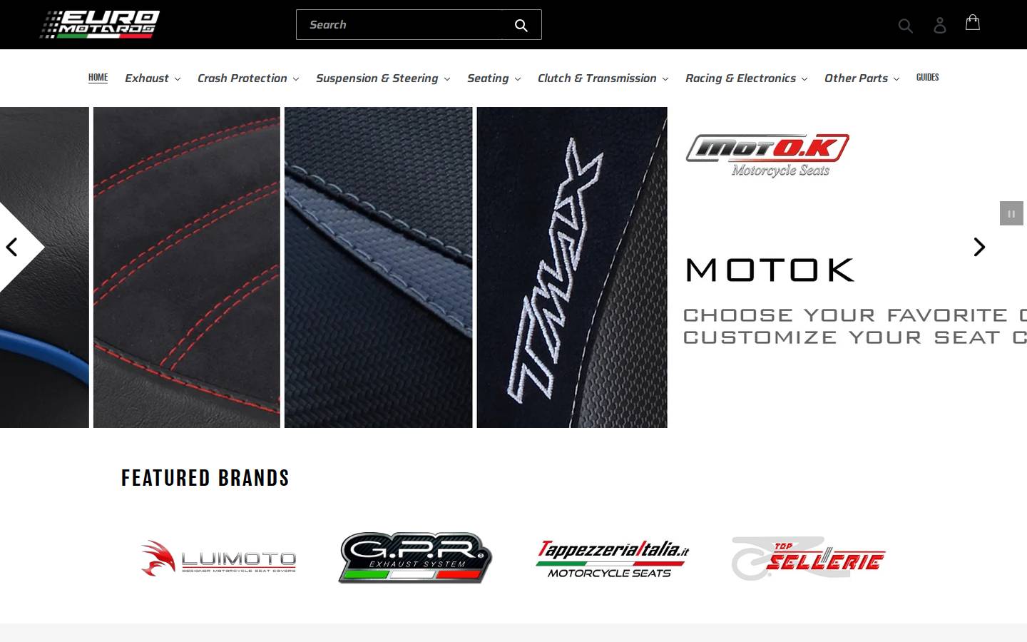 Euro Motards  homepage screenshot