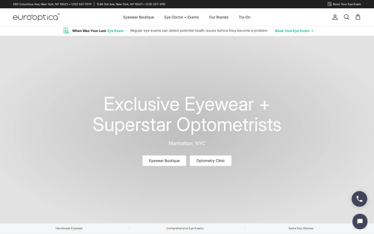 EuroOptica™ homepage screenshot
