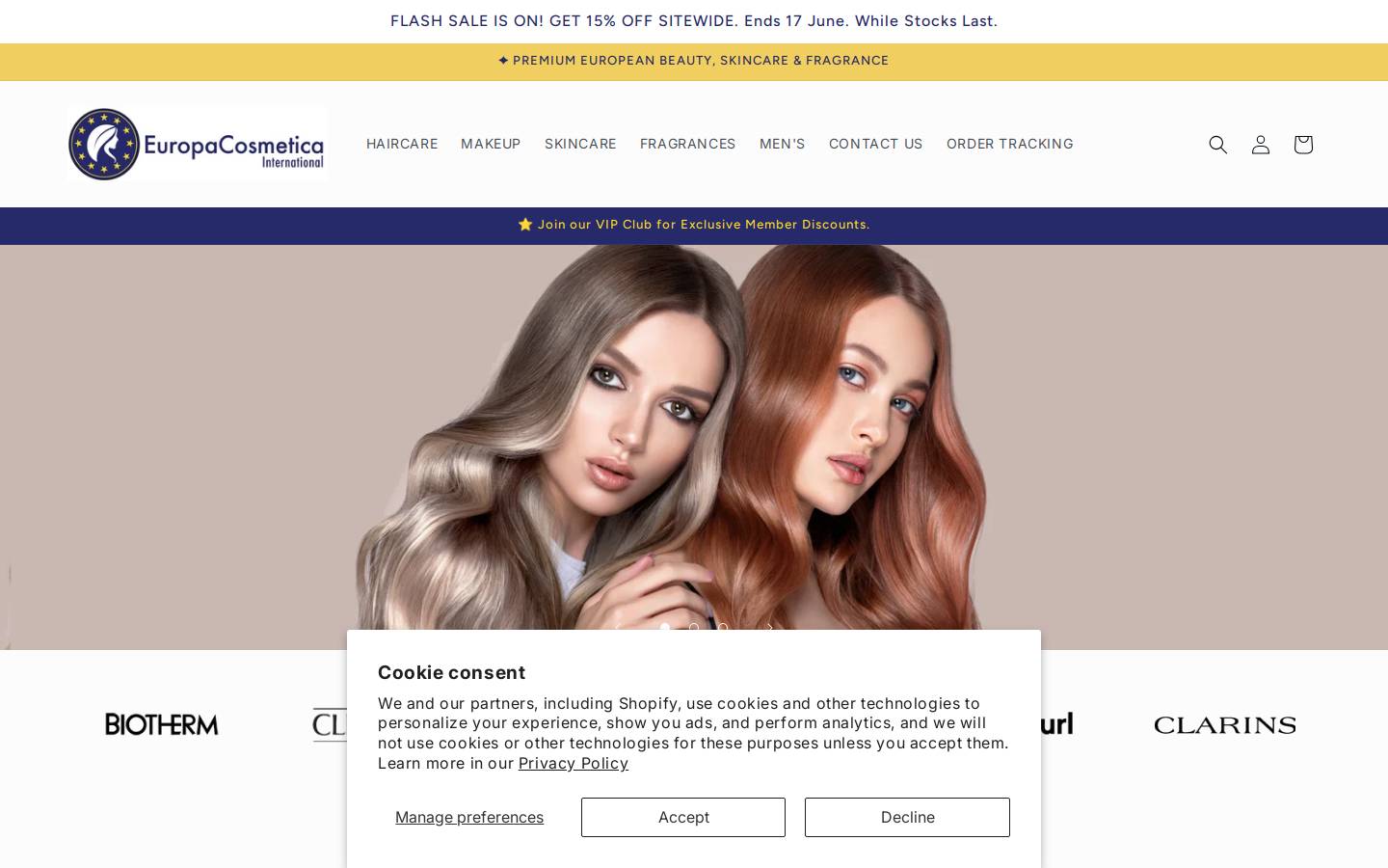 Europa Cosmetica International homepage screenshot