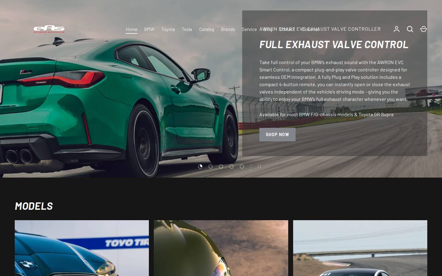 European Auto Source homepage screenshot