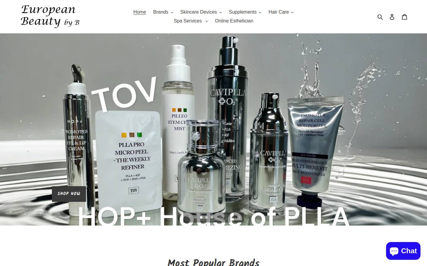 Europeanbeautybyb homepage screenshot