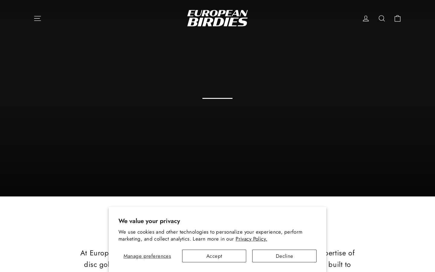 europeanbirdies.com homepage screenshot