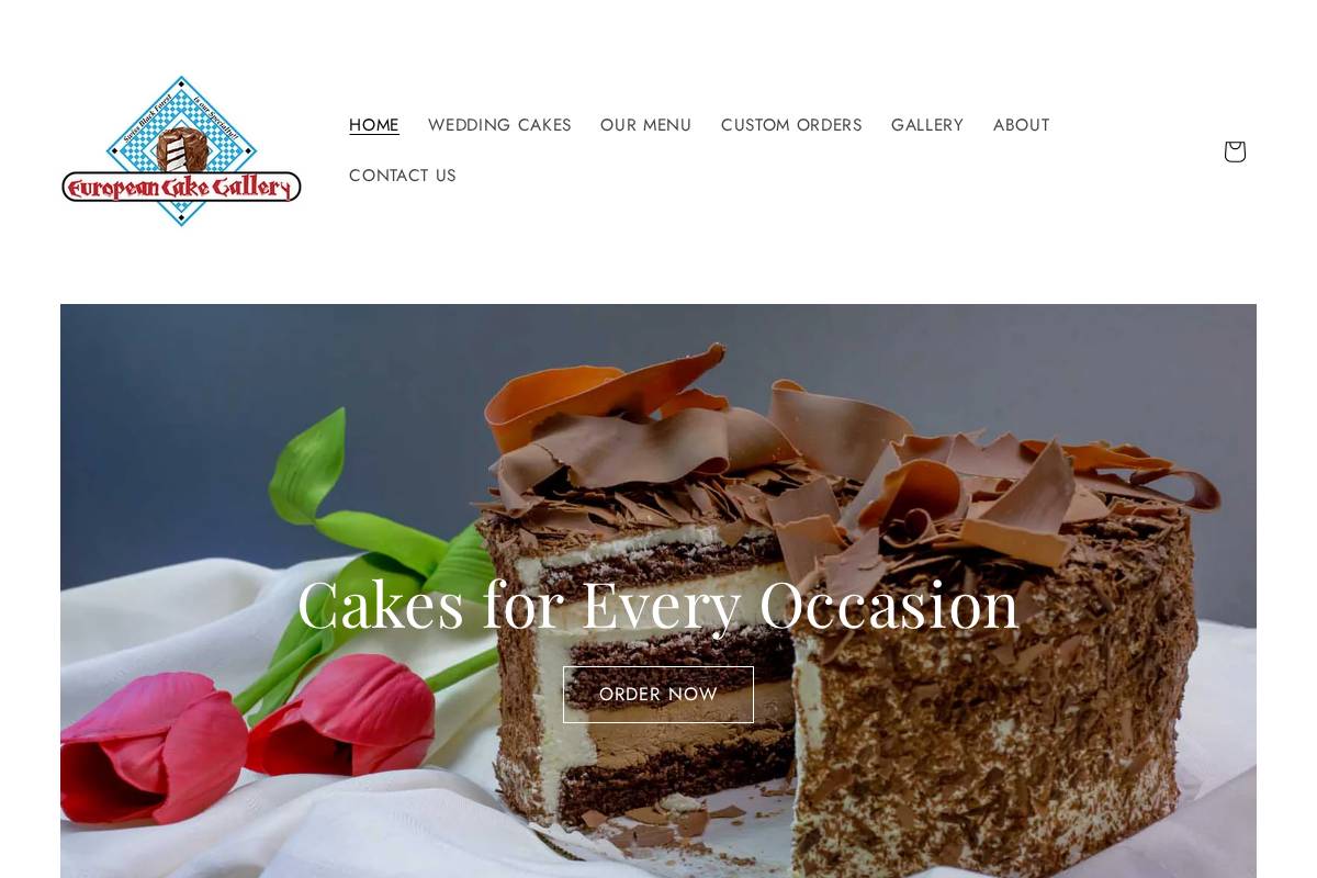 europeancakegallery.com homepage screenshot