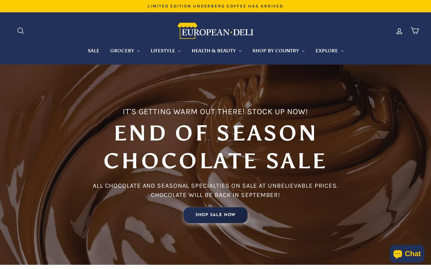 European Deli homepage screenshot