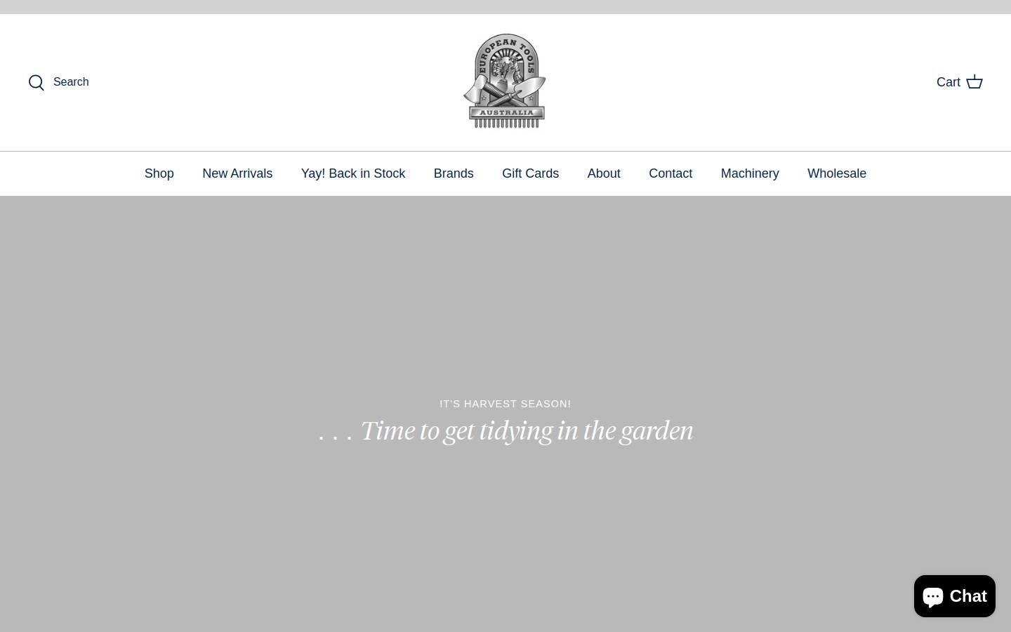 europeantoolsaustralia.com.au homepage screenshot