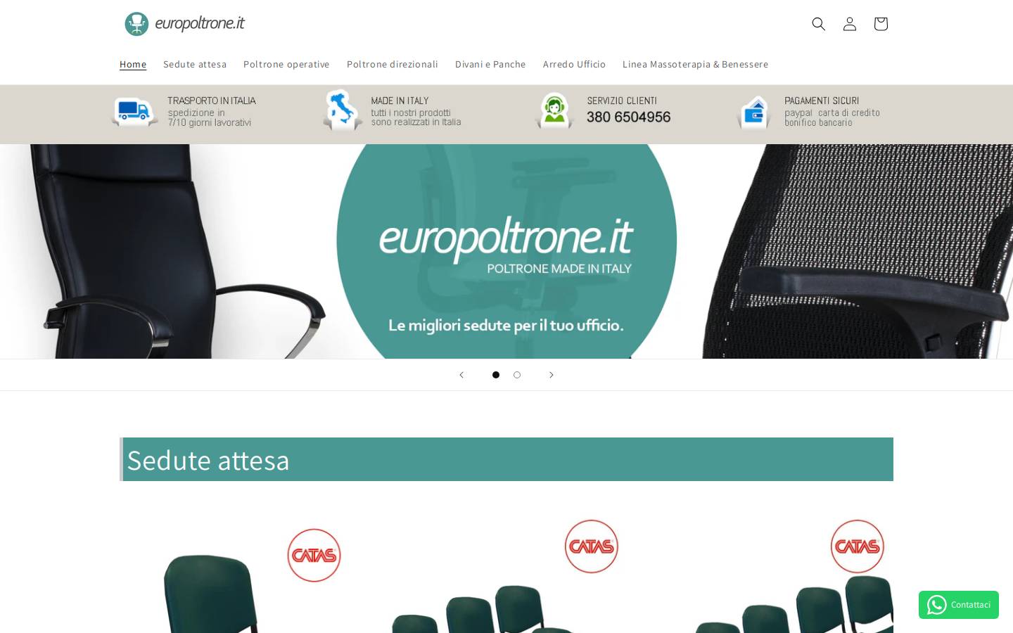 europoltrone.it homepage screenshot