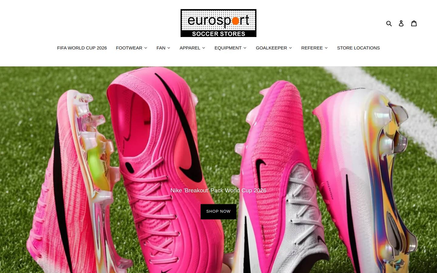 eurosportsoccer.com homepage screenshot