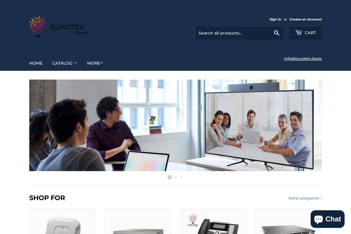 eurotek.deals homepage screenshot